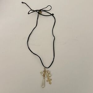 INC International Concepts Gold and Pearl Pendant Necklace